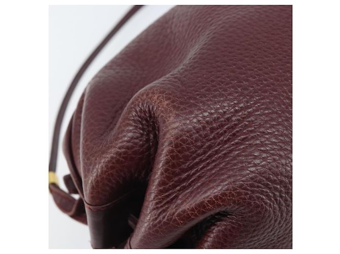 Bolso de Hombro de Cuero Burdeos Gucci Oro 007 115 5770 Auth BA11806 Dorado - vista 15