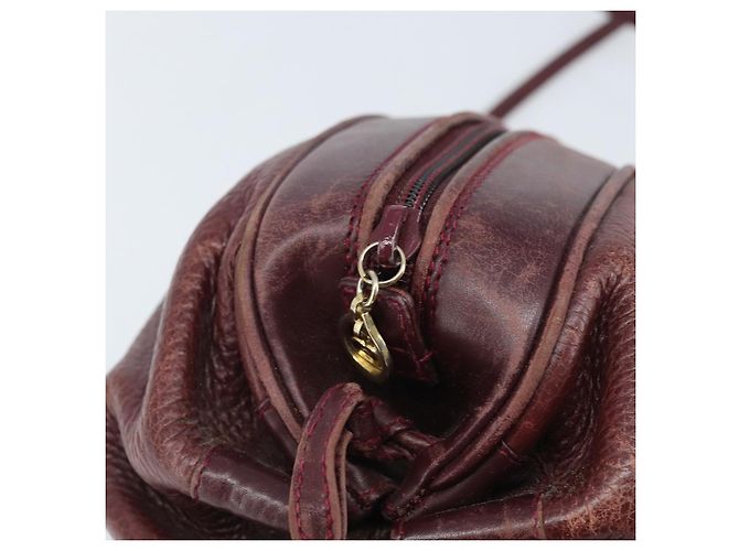 Bolso de Hombro de Cuero Burdeos Gucci Oro 007 115 5770 Auth BA11806 Dorado - vista 17