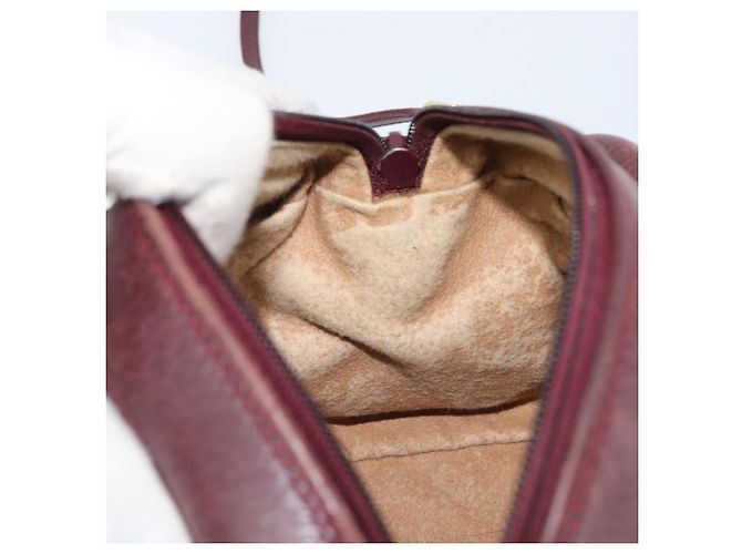 Bolso de Hombro de Cuero Burdeos Gucci Oro 007 115 5770 Auth BA11806 Dorado - vista 20