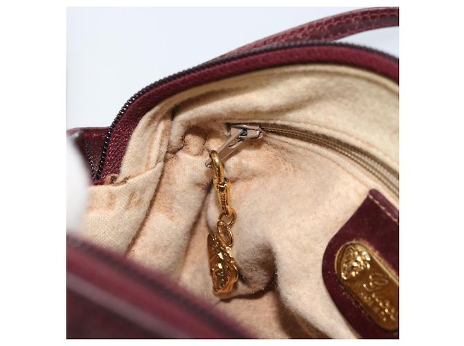 Bolso de Hombro de Cuero Burdeos Gucci Oro 007 115 5770 Auth BA11806 Dorado - vista 22