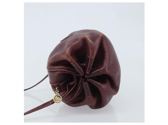 Bolso de Hombro de Cuero Burdeos Gucci Oro 007 115 5770 Auth BA11806 Dorado - vista 5