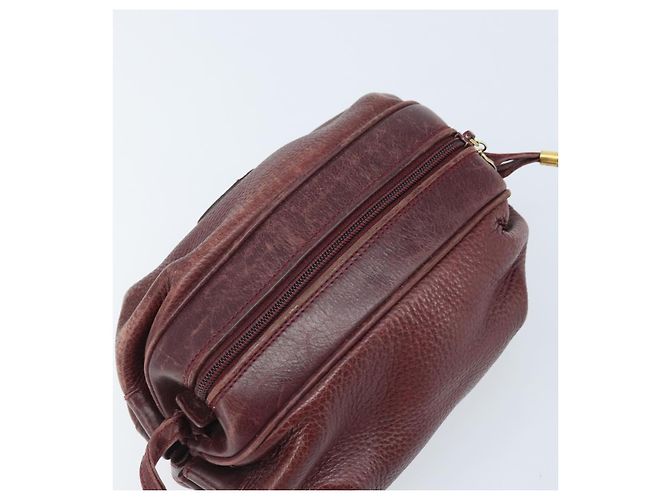 Bolso de Hombro de Cuero Burdeos Gucci Oro 007 115 5770 Auth BA11806 Dorado - vista 6