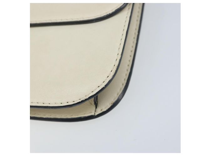 VALENTINO Borsa a Spalla con Catena Pelle Bianca Oro Auth bs34199 Bianco D'oro - vista 14