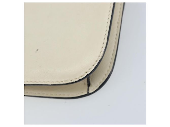VALENTINO Borsa a Spalla con Catena Pelle Bianca Oro Auth bs34199 Bianco D'oro - vista 16