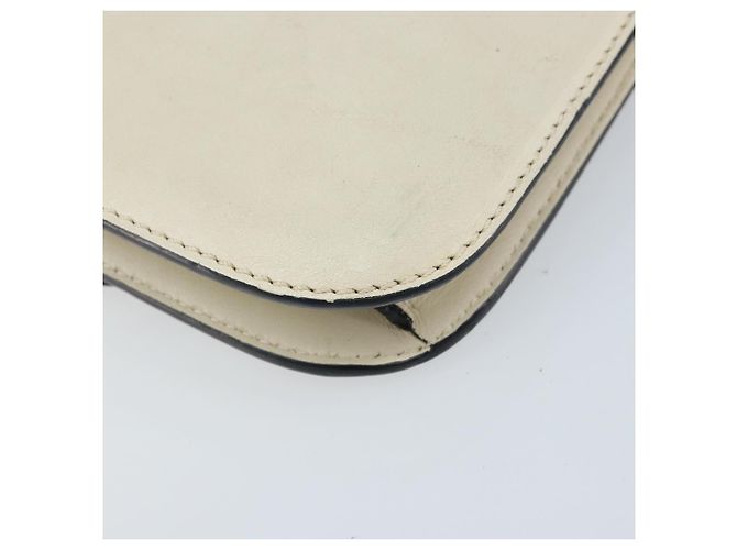 VALENTINO Borsa a Spalla con Catena Pelle Bianca Oro Auth bs34199 Bianco D'oro - vista 17