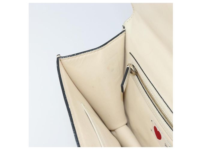 VALENTINO Borsa a Spalla con Catena Pelle Bianca Oro Auth bs34199 Bianco D'oro - vista 21