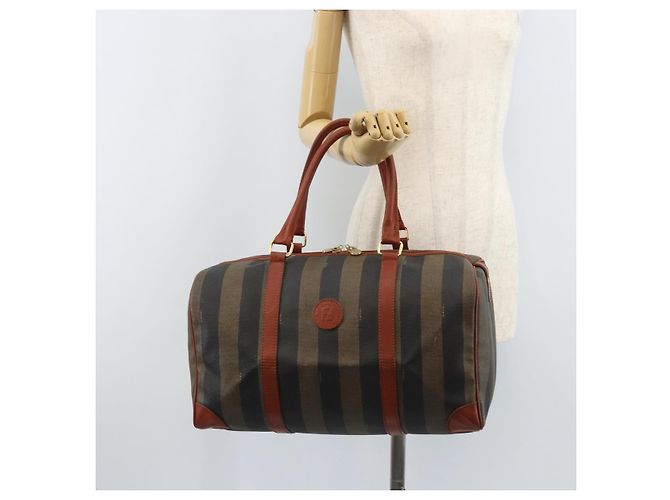 Pequin Borsa Boston in tela Pecan FENDI PVC marrone nero Auth bs34148 - Ansicht 22