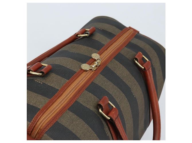 Pequin Borsa Boston in tela Pecan FENDI PVC marrone nero Auth bs34148 - Ansicht 6