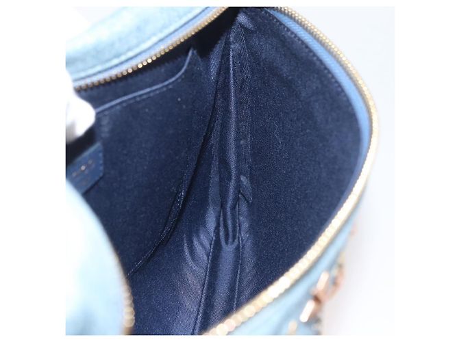 Bolsa de mão com studs Jimmy Choo em denim azul Auth BAZ213A - vista 15