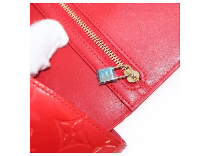 Louis Vuitton Portafoglio Walker Monogram Vernis Rosso M91153 LV Auth ep13908 - vista 18