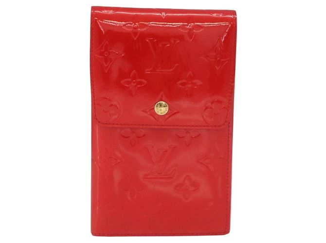 Louis Vuitton Portafoglio Walker Monogram Vernis Rosso M91153 LV Auth ep13908 - vista 2