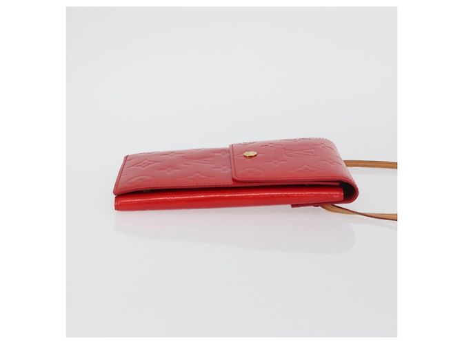 Louis Vuitton Portafoglio Walker Monogram Vernis Rosso M91153 LV Auth ep13908 - vista 4