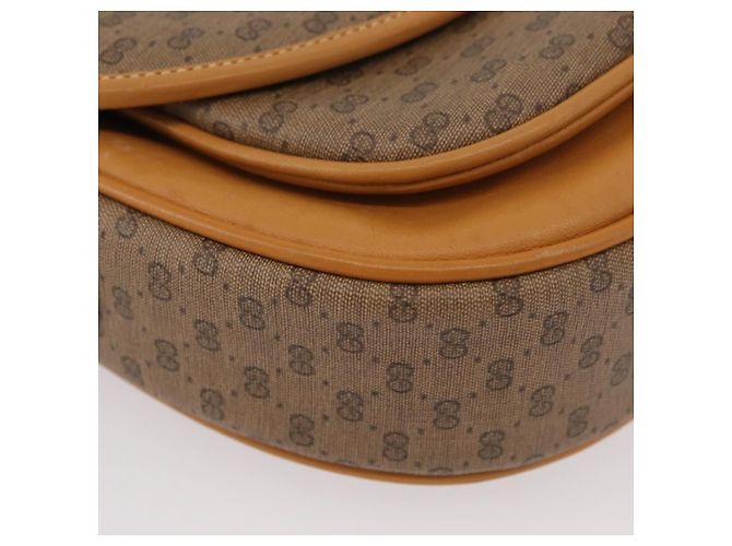 GUCCI Micro GG Supreme Schultertasche PVC Beige Gold 001 084 0259 Auth SW2278 Golden - Ansicht 10