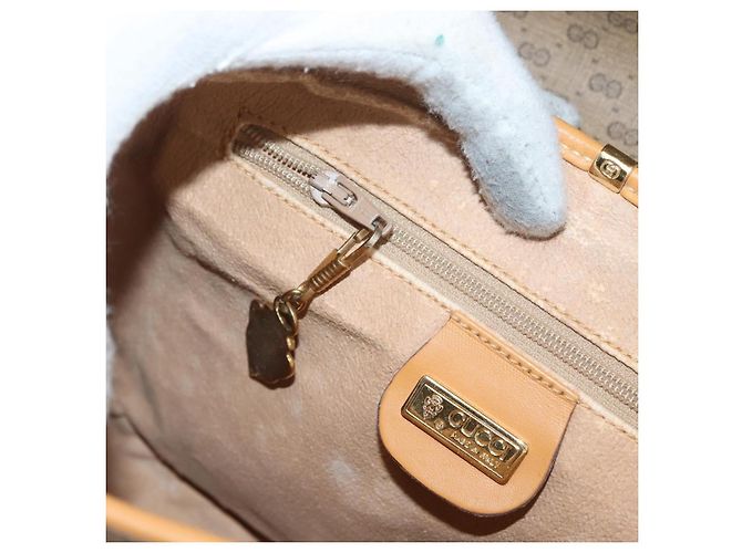 GUCCI Micro GG Supreme Schultertasche PVC Beige Gold 001 084 0259 Auth SW2278 Golden - Ansicht 20