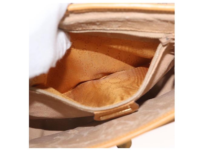 GUCCI Micro GG Supreme Schultertasche PVC Beige Gold 001 084 0259 Auth SW2278 Golden - Ansicht 21