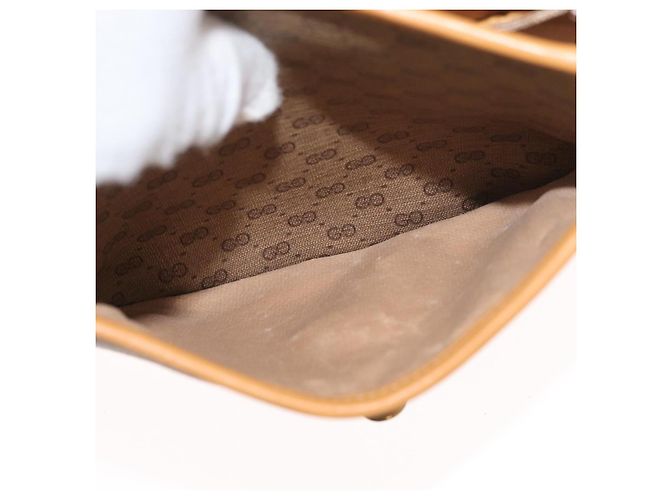 GUCCI Micro GG Supreme Schultertasche PVC Beige Gold 001 084 0259 Auth SW2278 Golden - Ansicht 22