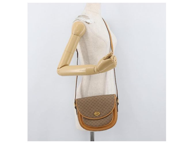 GUCCI Micro GG Supreme Schultertasche PVC Beige Gold 001 084 0259 Auth SW2278 Golden - Ansicht 24