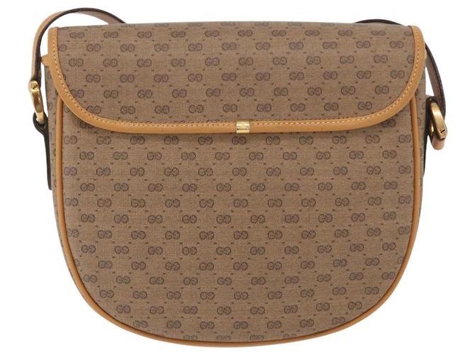 GUCCI Micro GG Supreme Schultertasche PVC Beige Gold 001 084 0259 Auth SW2278 Golden - Ansicht 3