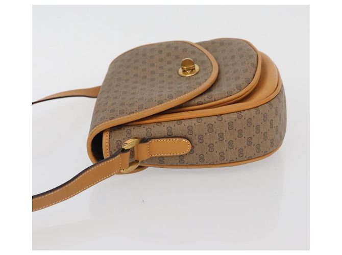 GUCCI Micro GG Supreme Schultertasche PVC Beige Gold 001 084 0259 Auth SW2278 Golden - Ansicht 5