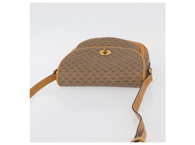 GUCCI Micro GG Supreme Schultertasche PVC Beige Gold 001 084 0259 Auth SW2278 Golden - Ansicht 6
