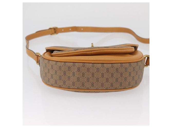 GUCCI Micro GG Supreme Schultertasche PVC Beige Gold 001 084 0259 Auth SW2278 Golden - Ansicht 9