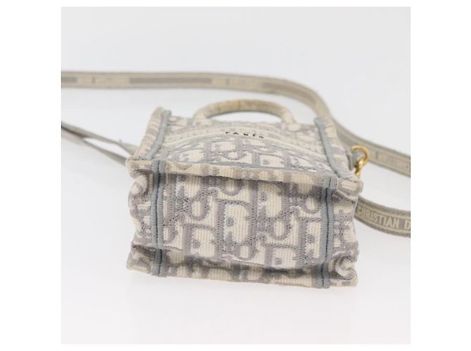 Borsa libro verticale in tela Trotter Christian Dior Mini Borsa 2way Auth BAZ782A Marrone D'oro - vista 11