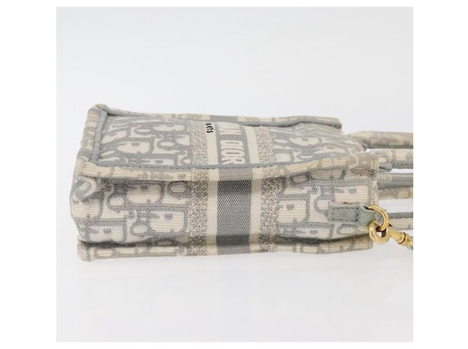 Borsa libro verticale in tela Trotter Christian Dior Mini Borsa 2way Auth BAZ782A Marrone D'oro - vista 4