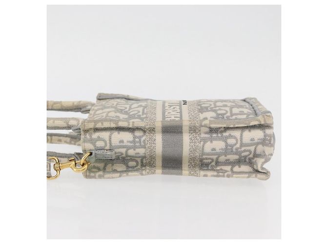 Borsa libro verticale in tela Trotter Christian Dior Mini Borsa 2way Auth BAZ782A Marrone D'oro - vista 5