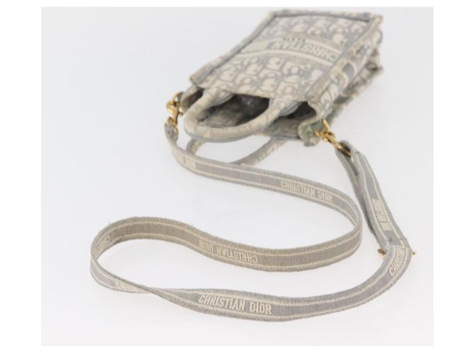 Borsa libro verticale in tela Trotter Christian Dior Mini Borsa 2way Auth BAZ782A Marrone D'oro - vista 9