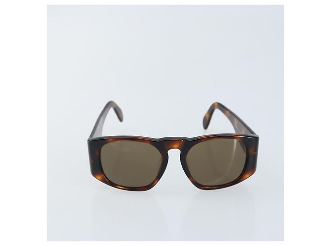 Gafas de sol CHANEL COCO de plástico marrón 01450 91235 CC Auth BA11839 Castaño - vista 2
