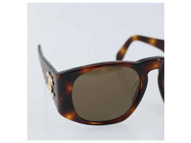 Gafas de sol CHANEL COCO de plástico marrón 01450 91235 CC Auth BA11839 Castaño - vista 6