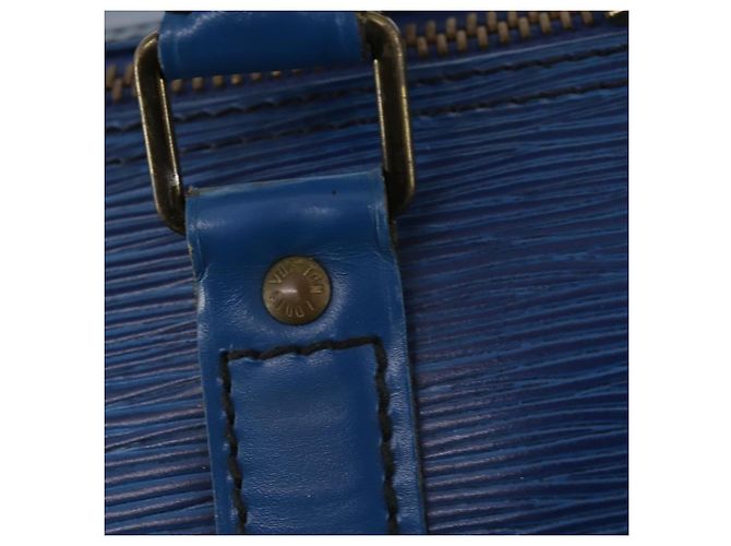 LOUIS VUITTON Epi Keepall 55 Bolsa Boston Azul Toledo M42955 LV Auth BA11448 - vista 14