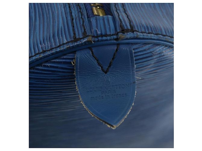 LOUIS VUITTON Epi Keepall 55 Bolsa Boston Azul Toledo M42955 LV Auth BA11448 - vista 15