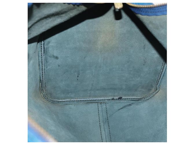 LOUIS VUITTON Epi Keepall 55 Bolsa Boston Azul Toledo M42955 LV Auth BA11448 - vista 18