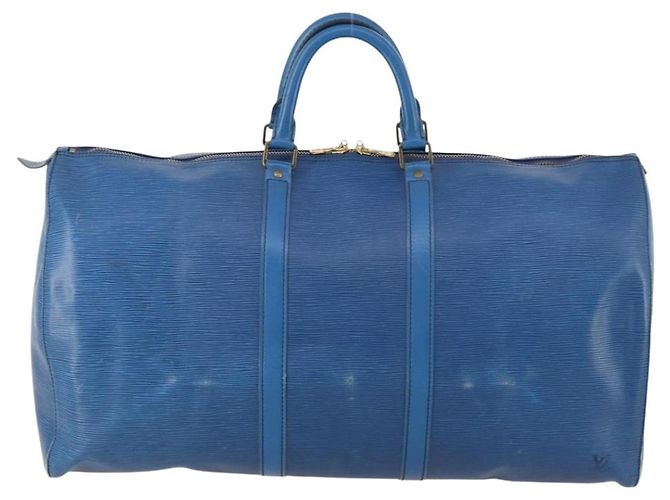 LOUIS VUITTON Epi Keepall 55 Bolsa Boston Azul Toledo M42955 LV Auth BA11448 - vista 2