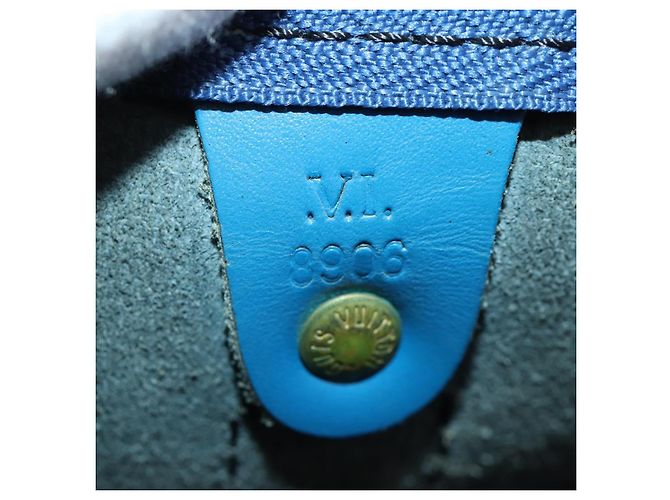 LOUIS VUITTON Epi Keepall 55 Bolsa Boston Azul Toledo M42955 LV Auth BA11448 - vista 20