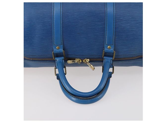 LOUIS VUITTON Epi Keepall 55 Bolsa Boston Azul Toledo M42955 LV Auth BA11448 - vista 7