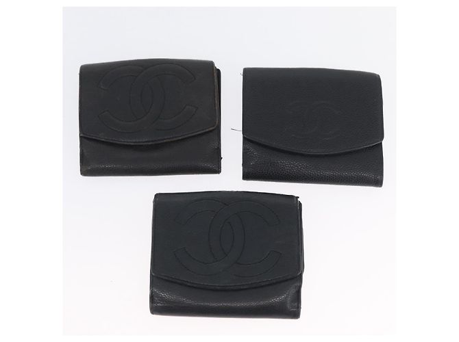Portafoglio CHANEL Pelle 6 Set Blu Nero Rosso CC Auth BA11504 - vista 16