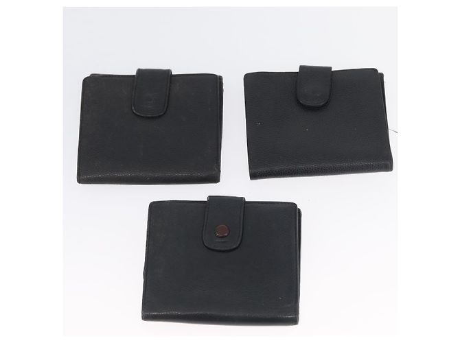 Portafoglio CHANEL Pelle 6 Set Blu Nero Rosso CC Auth BA11504 - vista 17