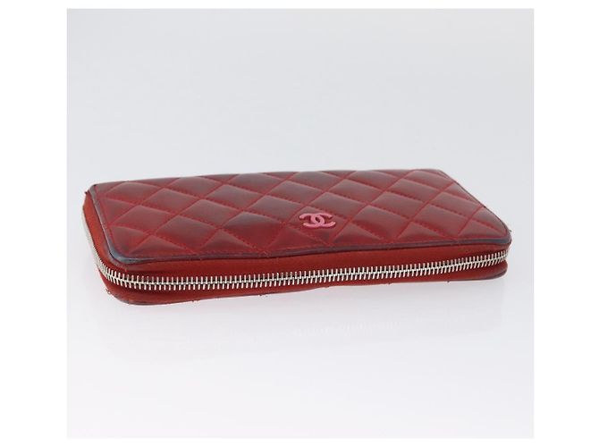 Portafoglio CHANEL Pelle 6 Set Blu Nero Rosso CC Auth BA11504 - vista 5