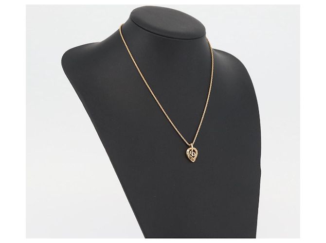 Collana Christian Dior metallo oro Auth mr2291 D'oro - vista 14