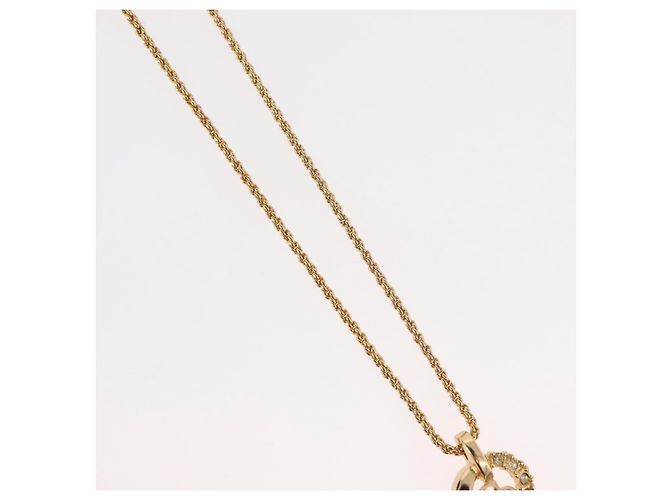 Collana Christian Dior metallo oro Auth mr2291 D'oro - vista 4
