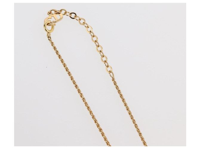Collana Christian Dior metallo oro Auth mr2291 D'oro - vista 7