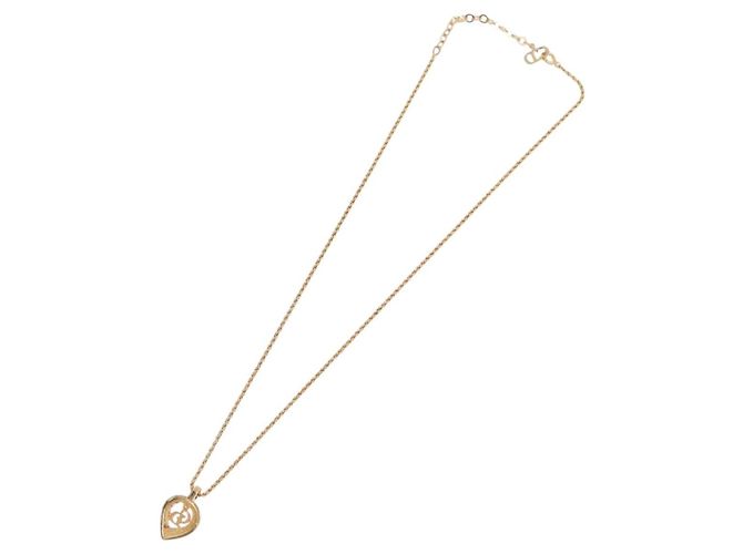 Collana Christian Dior metallo oro Auth mr2291 D'oro - vista 8