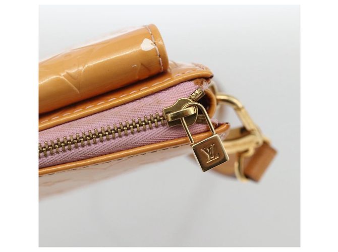 LOUIS VUITTON Pouch Motto Monogram Vernis Rosa Malvavisco M91312 Auth bs34298 - vista 10