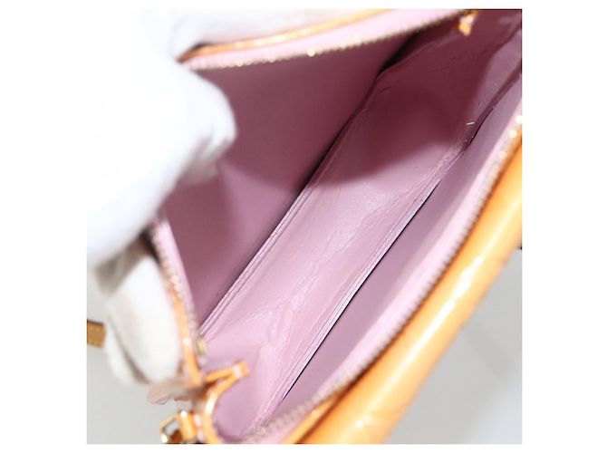 LOUIS VUITTON Pouch Motto Monogram Vernis Rosa Malvavisco M91312 Auth bs34298 - vista 11
