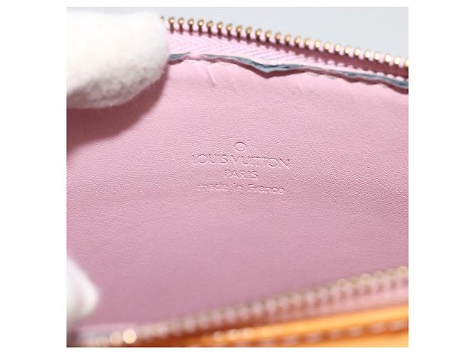 LOUIS VUITTON Pouch Motto Monogram Vernis Rosa Malvavisco M91312 Auth bs34298 - vista 17
