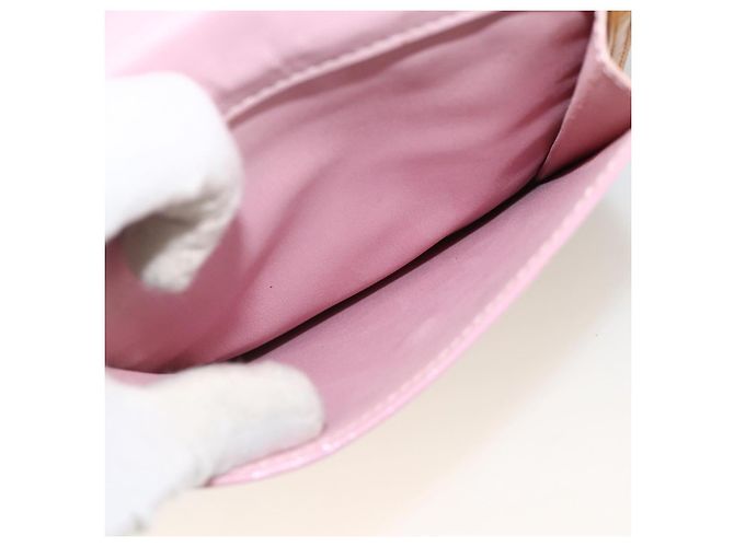 LOUIS VUITTON Pouch Motto Monogram Vernis Rosa Malvavisco M91312 Auth bs34298 - vista 20