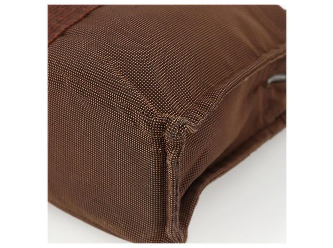 Hermès HERMES Borsa a Mano Her Line MM Tela Marrone Argento Auth ARZ910 - vista 10