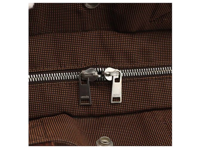 Hermès HERMES Borsa a Mano Her Line MM Tela Marrone Argento Auth ARZ910 - vista 14